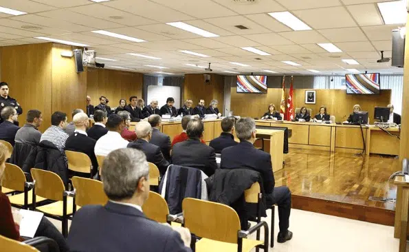 Imagen del juicio del Madrid Arena que se celebró en la Audiencia Provincial de Madrid. (EP)