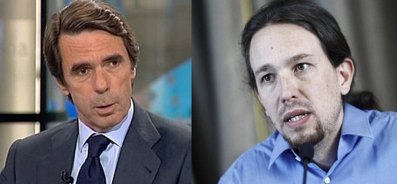 Aznar y Podemos en los juzgados