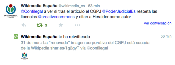 Wikimedia España reclama la autoría del logo del CGPJ y pide responsabilidades al Consejo