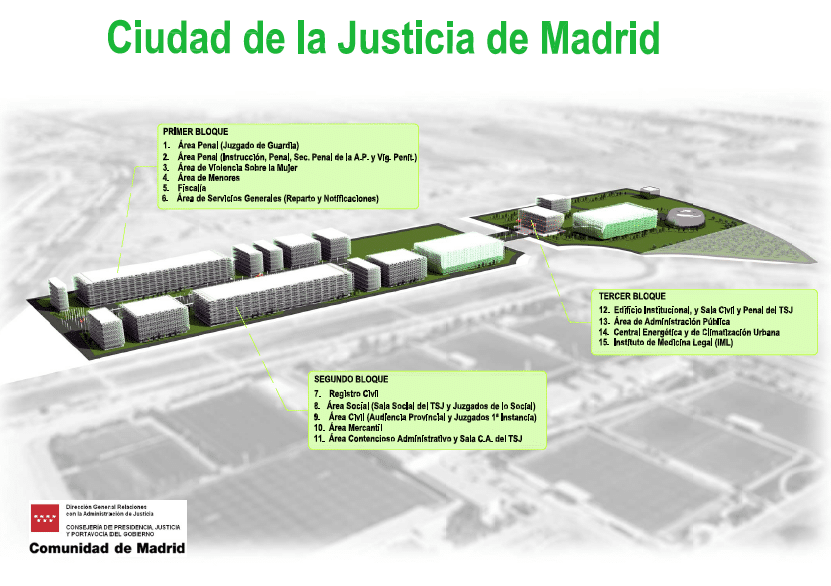 El proyecto de la Ciudad de la Justicia de Madrid no cumple los requisitos necesarios