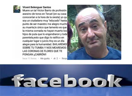 El maestro que insultó al torero Víctor Barrio denuncia una suplantación de su identidad en Facebook