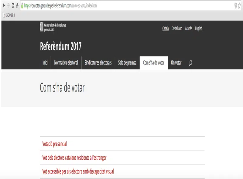El TSJCat ordena el cierre de la web de puntos de votación del 1-O anunciada por Puigdemont
