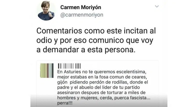 La alcaldesa de Gijón demandará a un hombre por llamarle «puerca fascista» en Facebook