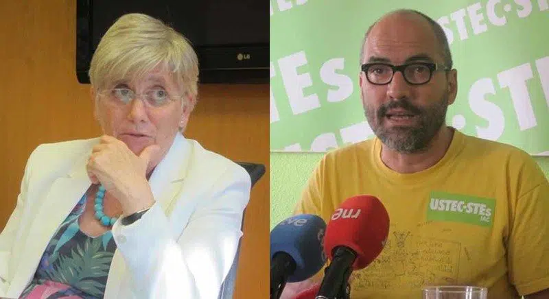 La consejera de Educación de Cataluña y el sindicato USTEC-STECs niegan que se adoctrine a los alumnos contra España