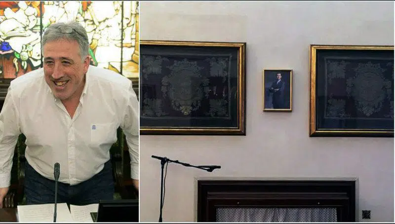 La Justicia obliga al alcalde de Pamplona a poner el retrato del Rey en lugar preferente en el Salón de Plenos