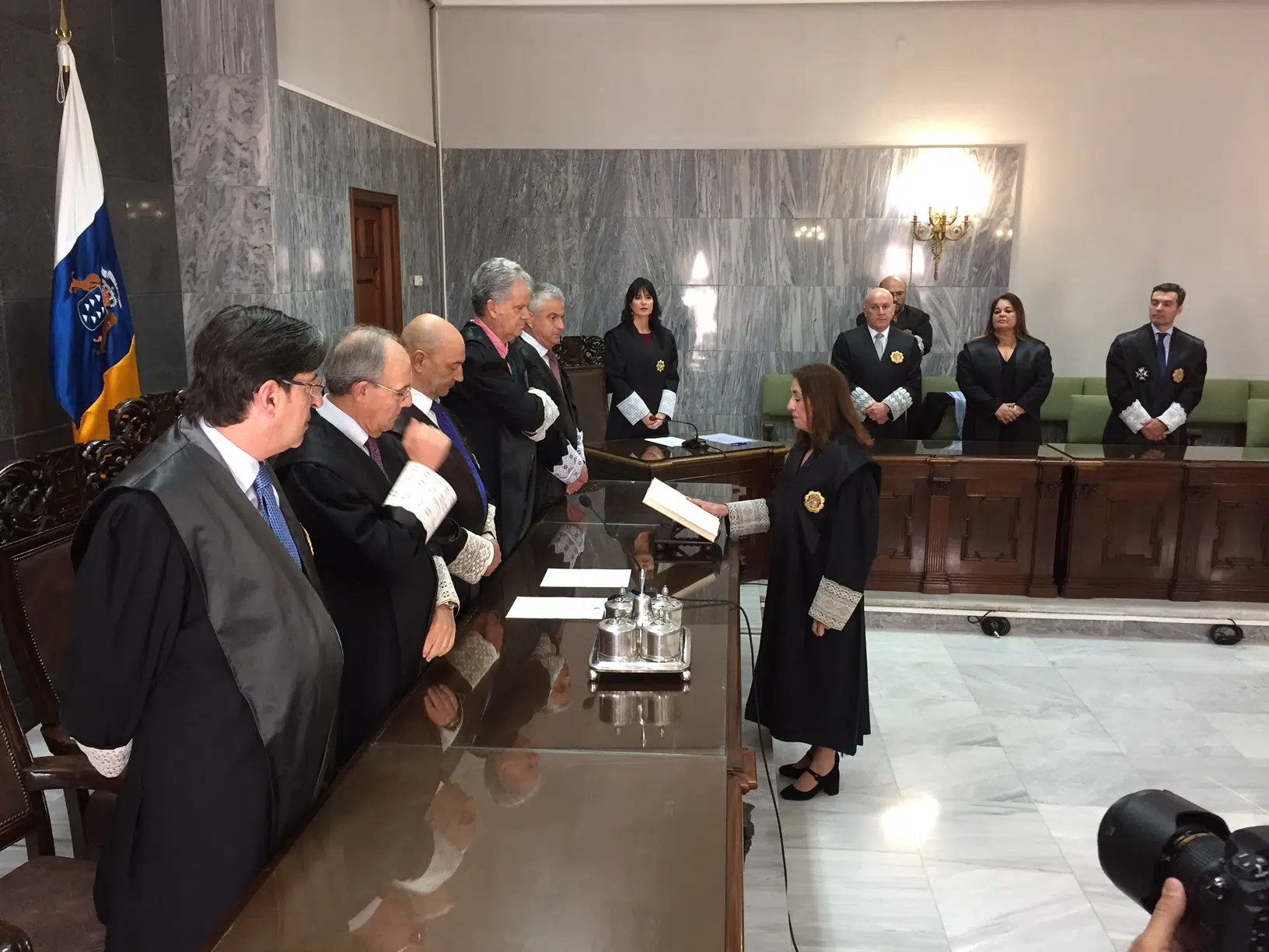 3 juristas del cuarto turno juran como magistrados en el TSJ de Canarias