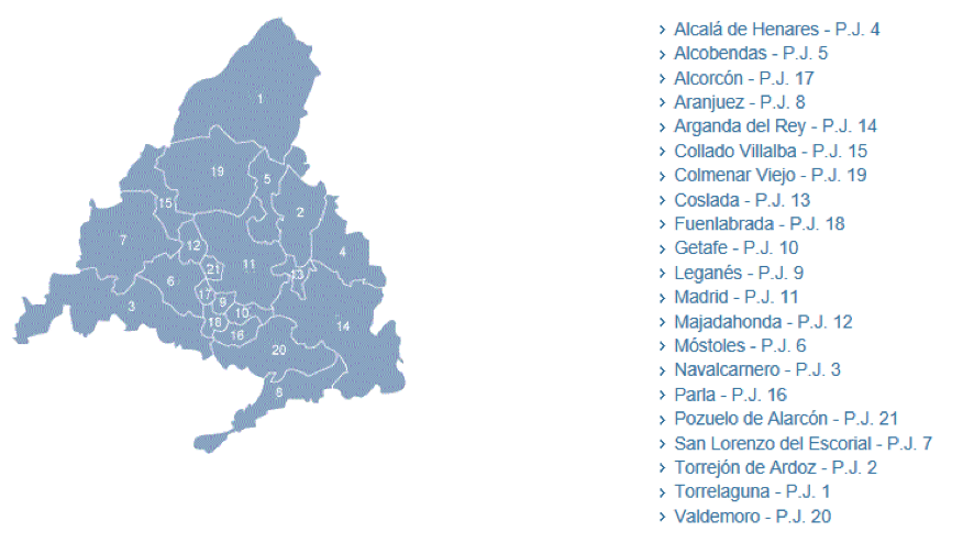 mapa judicial madrid Sobre La Especializacion En Familia De Los Juzgados De Nueva Creacion En La Comunidad De Madrid Confilegal mapa judicial madrid