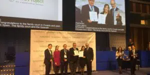 El presidente del TSJ de Asturias recoge en Viena un premio por la lectura fácil de sentencias para discapacitados cognitivos