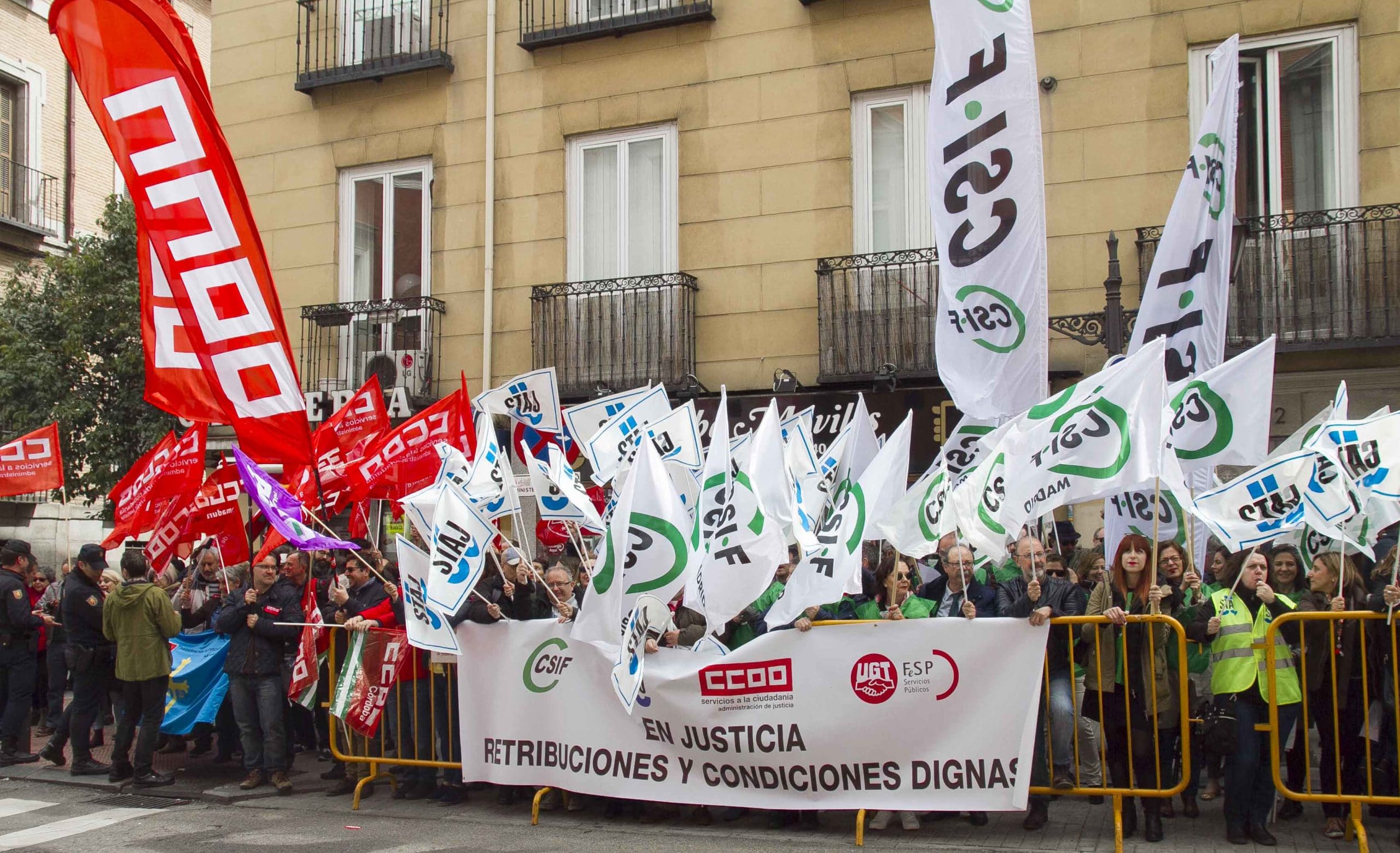 Los sindicatos convocan huelga general en la Administración de Justicia el próximo 16 de noviembre