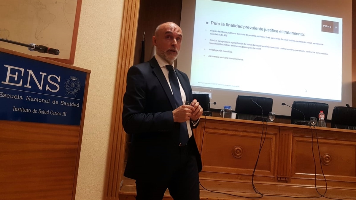 Los datos de salud tendrán especial protección porque el RGPD los considera sensibles