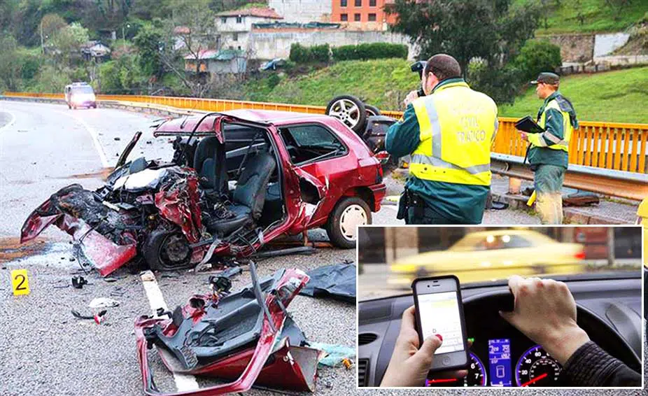 El teléfono móvil, la primera causa de muerte en carretera en España