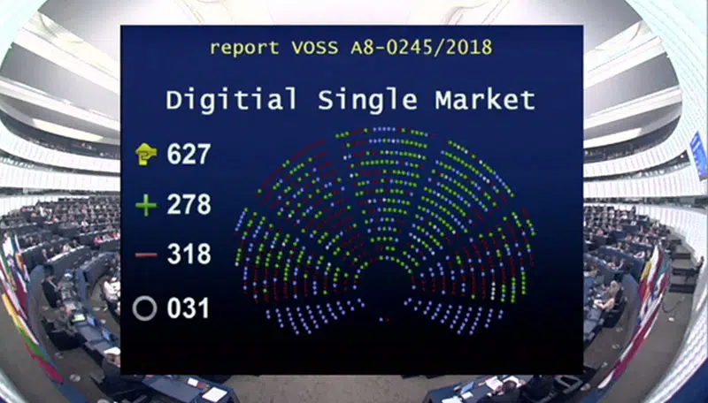 El Parlamento Europeo rechaza la Directiva de Copyright en una reñida votación y ahora se discutirá artículo por artículo