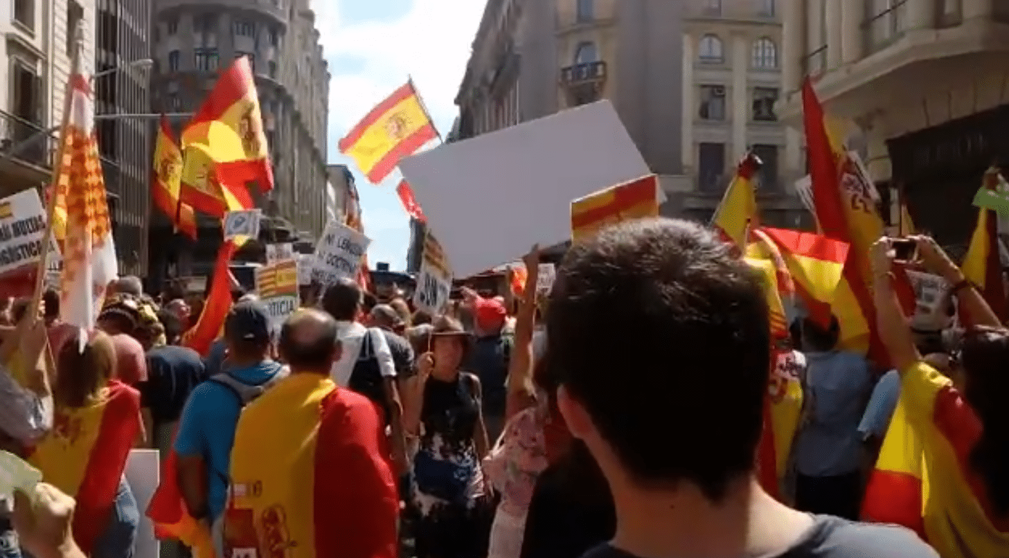 SCC califica de «absolutamente antidemocrático» la actitud de los independentistas que afectaron a la manifestación de ayer
