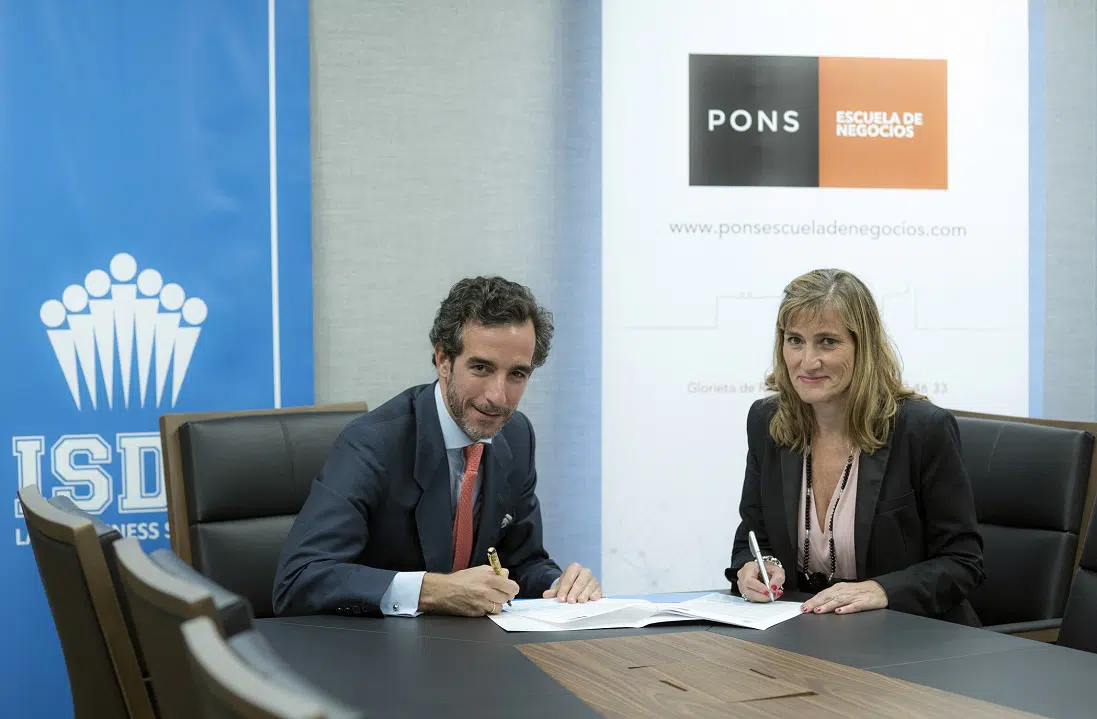 Alianza estratégica entre ISDE y PONS para impartir programas máster de alta especialiación