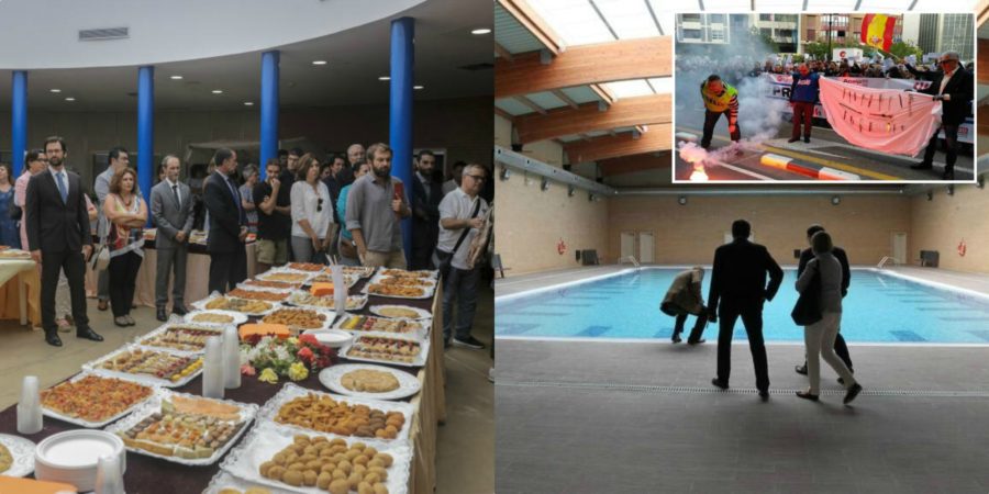 Interior gasta 173.500 € en aperitivos y 373.000 en piscinas, y los trabajadores penitenciarios en huelga