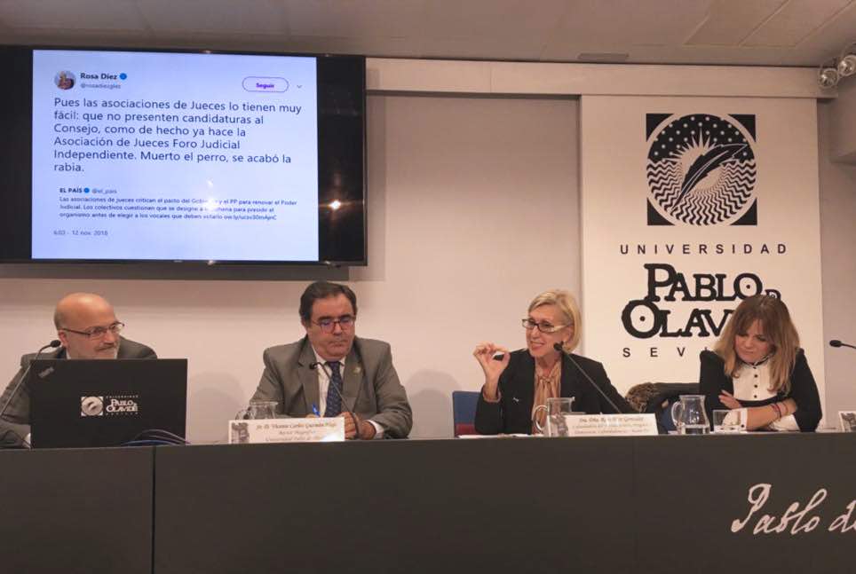 Rosa Díez: «Atribuir al Parlamento la elección de los 12 vocales jueces del CGPJ es una perversión del sistema»
