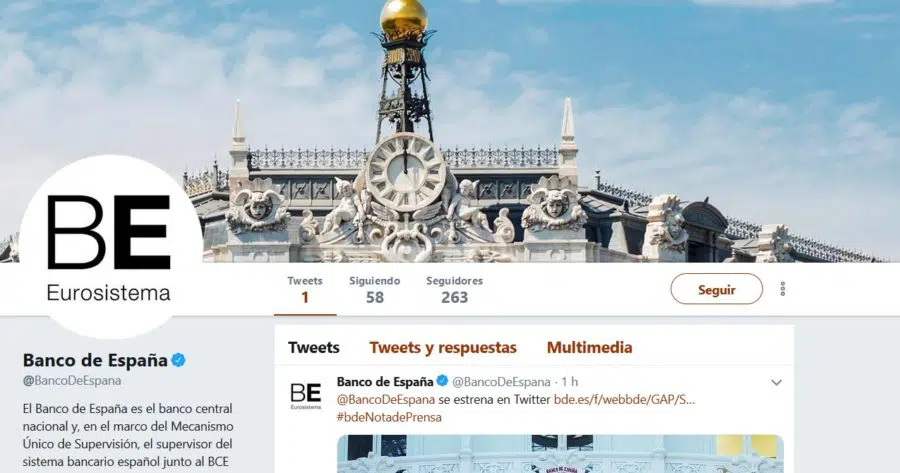 El Banco de España estrena cuenta de Twitter con la comparecencia de su gobernador en el Congreso