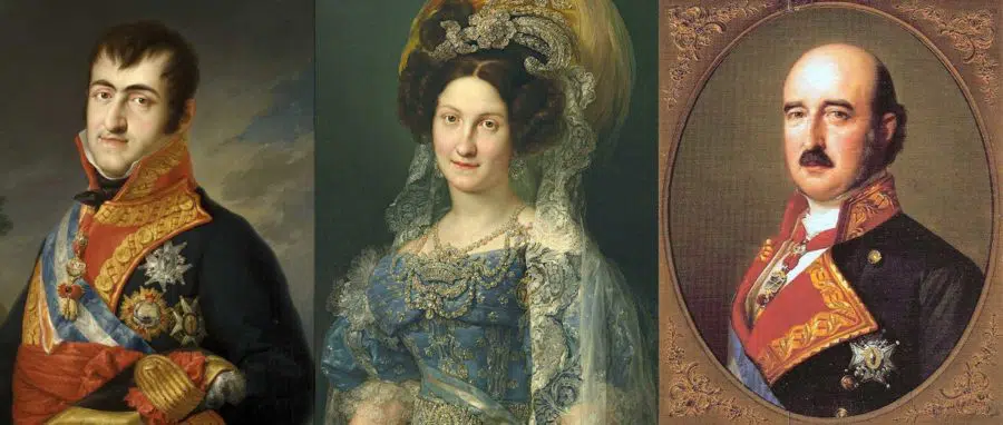 María Cristina de Borbón, viuda de Fernando VII, una Reina regente que se casó en secreto y tuvo ocho hijos