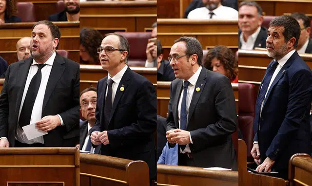 La Mesa del Congreso suspende como diputados a Junqueras, Rull, Turull y Sánchez, sin el apoyo de Podemos