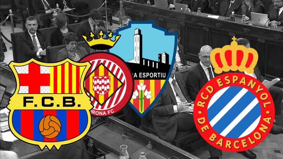 Barça, Girona y Lleida se posicionan en apoyo de los condenados y Espanyol apela al respeto a la legalidad
