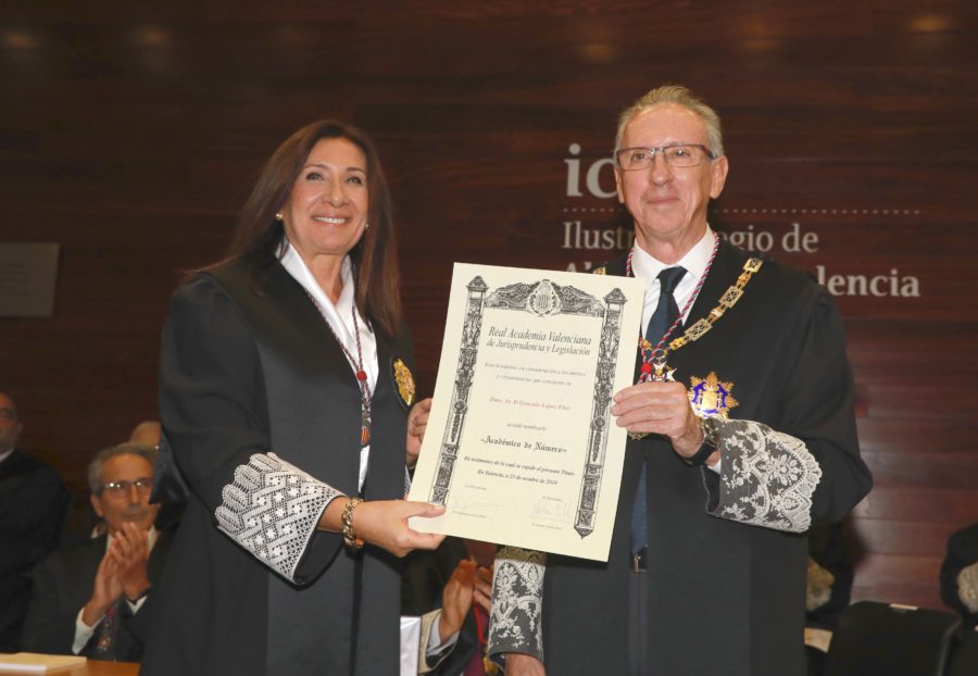 Gonzalo López Ebri, nuevo miembro de la Real Academia Valenciana de Jurisprudencia y Legislación