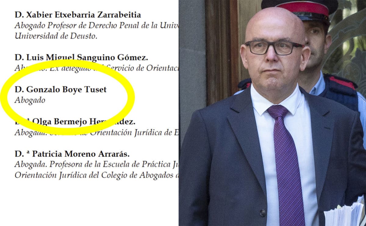 El Colegio de Abogados de Madrid elimina la página del curso en la que figuraba Gonzalo Boye como profesor
