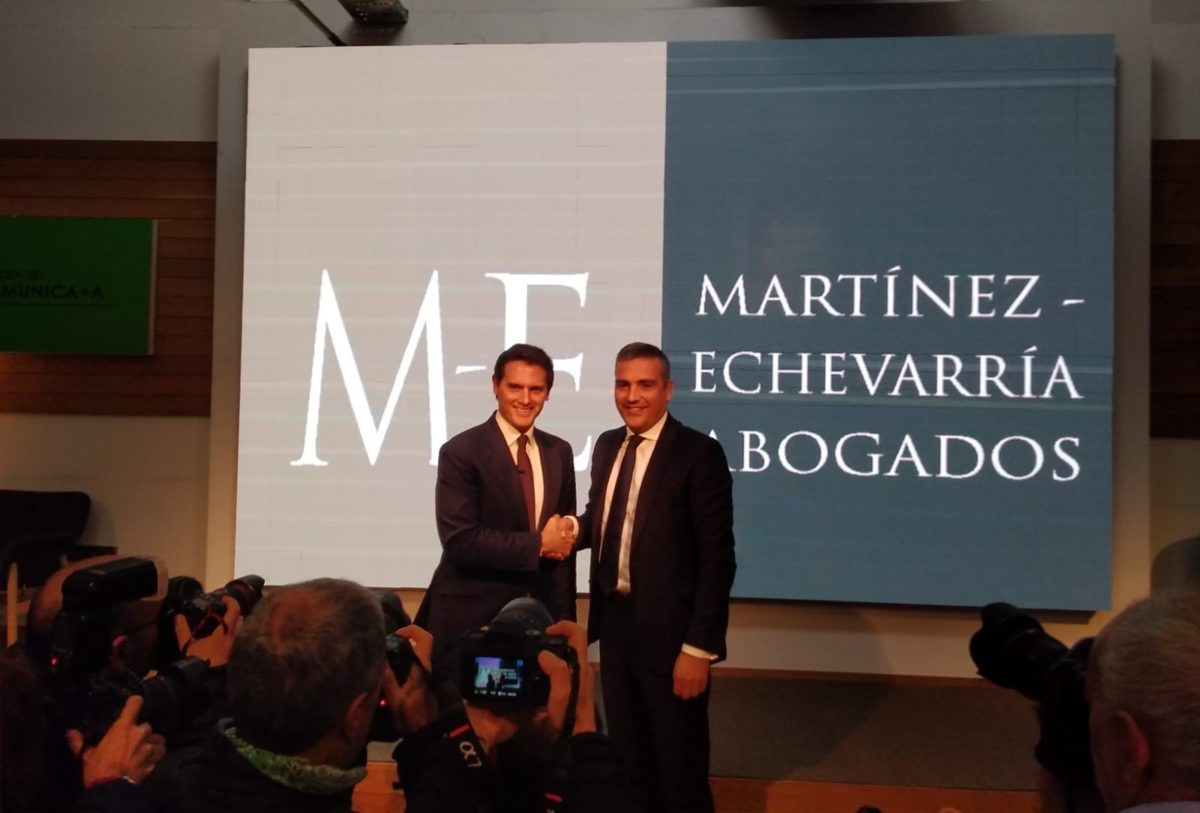 Albert Rivera es el nuevo presidente ejecutivo del despacho de abogados Martínez-Echevarría