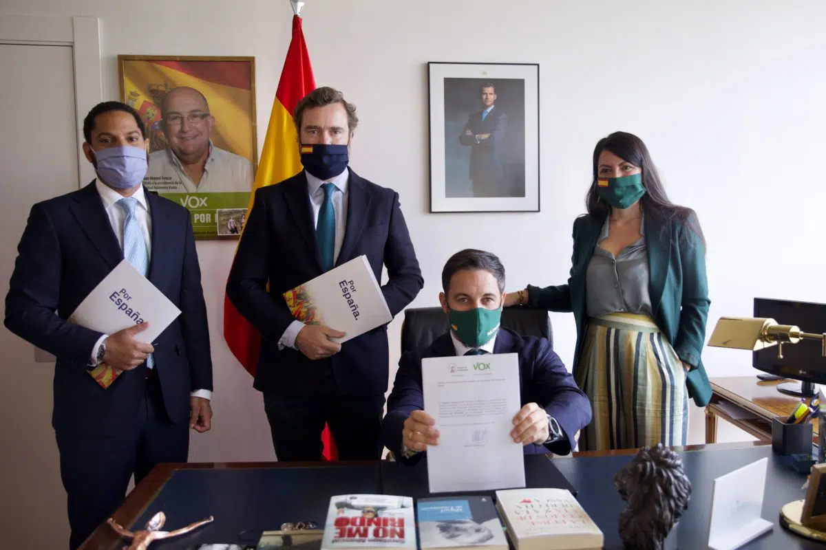 Los 6 motivos que, según VOX, justifican la moción de censura contra Sánchez