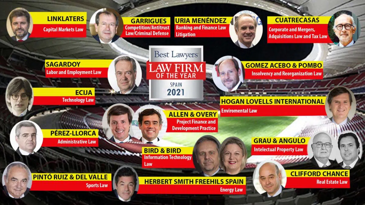 16 bufetes, «Law Firms of the Year» y 167 abogados, «Best Lawyers 2021» de España