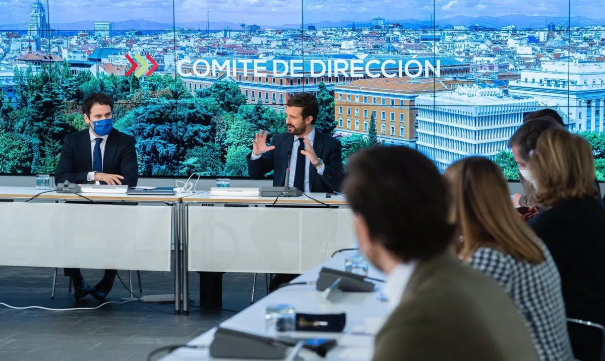 Pablo Casado explica a la ejecutiva de su partido el porqué del veto a Victoria Rosell y José Ricardo de Prada para el CGPJ