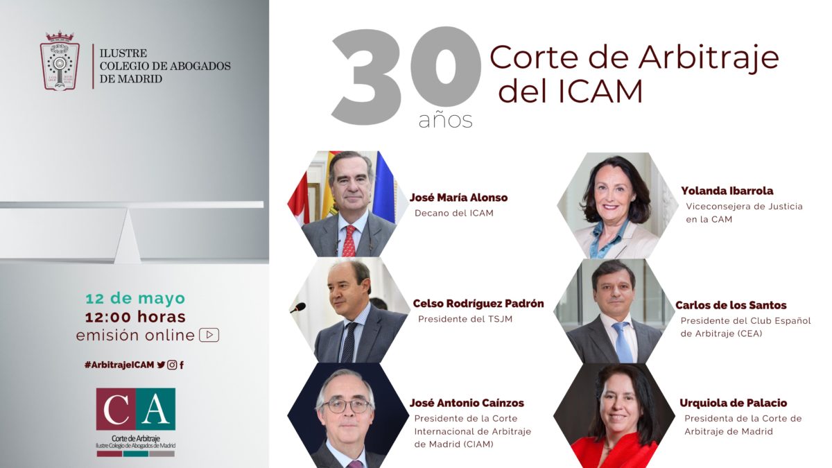 El ICAM celebra este miércoles el 30 aniversario de su Corte de Arbitraje