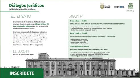 Confilegal inicia el ciclo de Conferencias «Diálogos Jurídicos del Palacio de Boadilla del Monte»