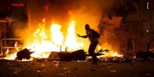 disturbios en Cataluña