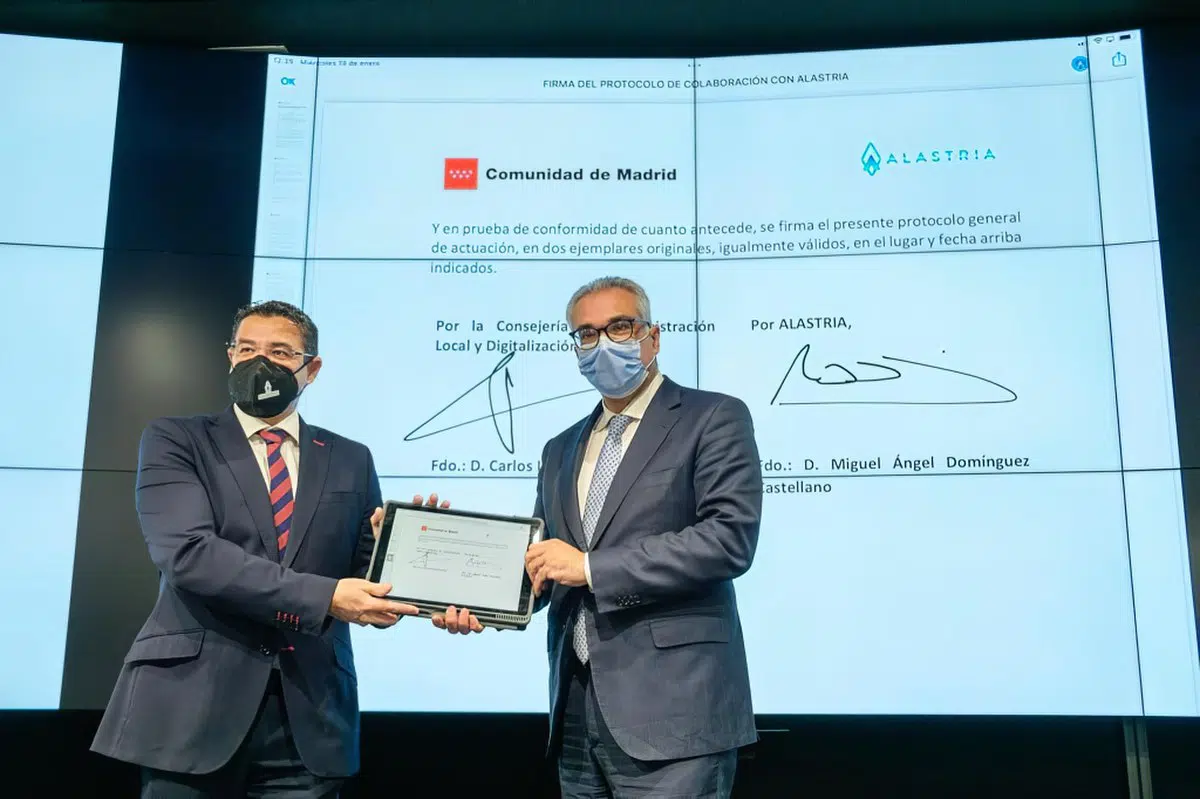 La Comunidad de Madrid se alía con Alastria para impulsar una nueva industria tecnológica con proyección internacional