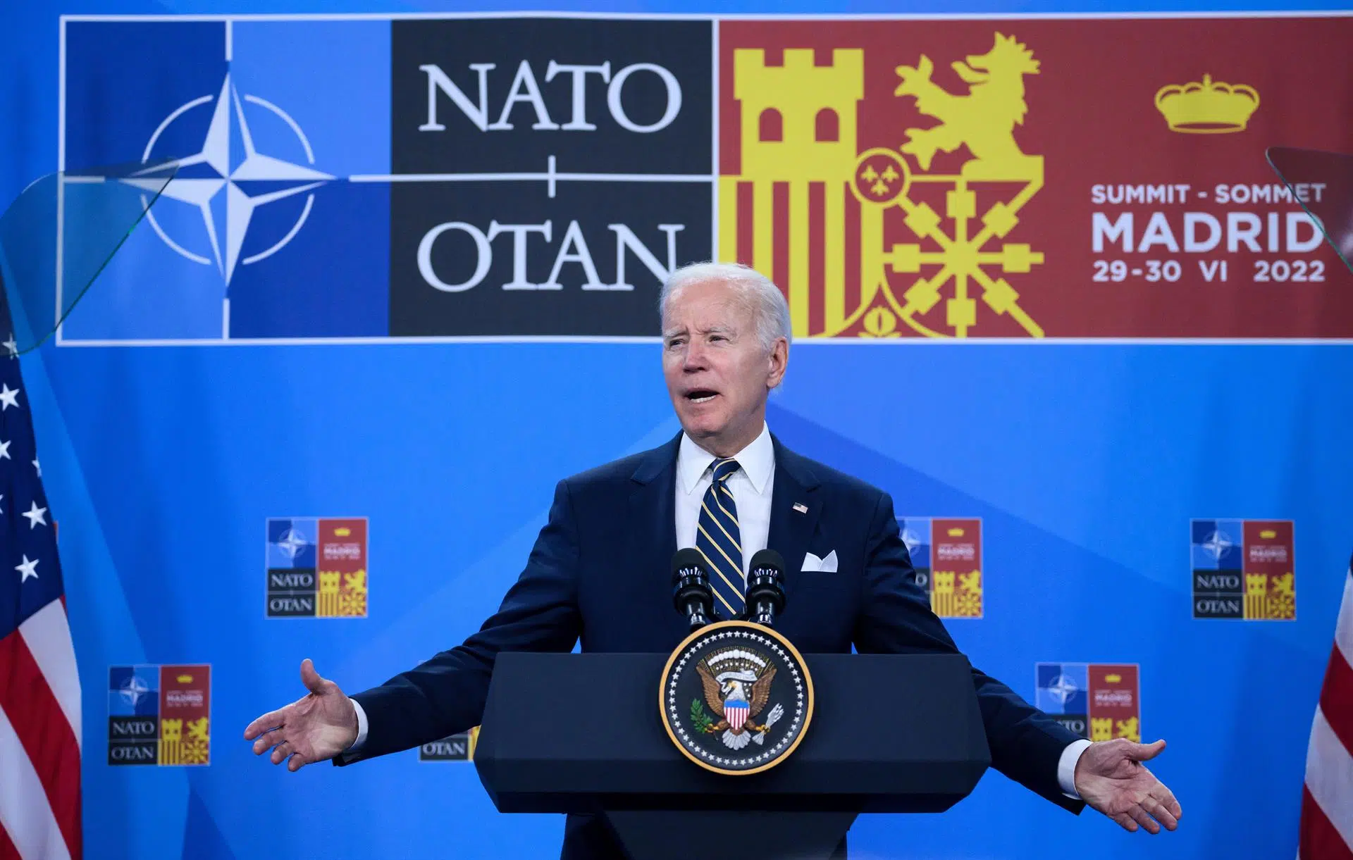 Biden reivindica el principio de los 3 mosqueteros, sobre el que se basa la OTAN: «Un ataque contra uno es un ataque contra todos»