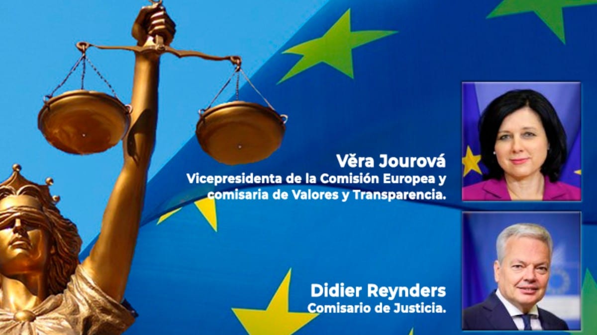 Los comisarios europeos Jourová y Reynders, Premio a la Independencia Judicial 2022