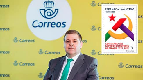 Manos Limpias denuncia por prevaricación al presidente de Correos por el sello del Partido Comunista