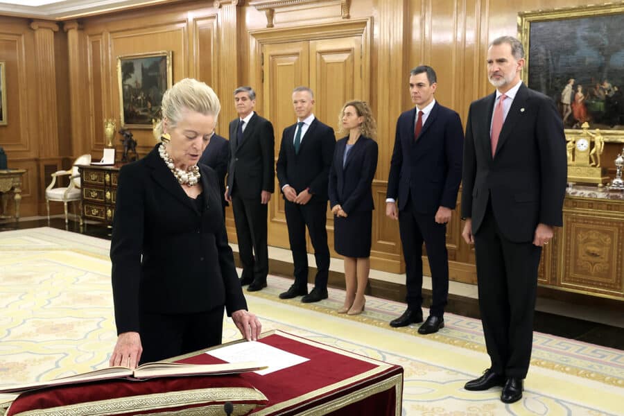 Promesa de María Luisa Segoviano ante el Jefe del Estado. Foto: Casa Real. 