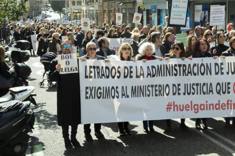 manifestación huelga laj