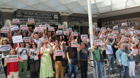 Los sindicatos reclaman contra el desalojo de sus miembros de las sedes de Justicia: «Ya vemos que no defienden a los trabajadores»
