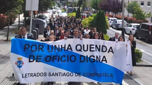Seguimiento masivo en Galicia de la huelga del turno de oficio, según el Sindicato de Abogados Venia, convocante