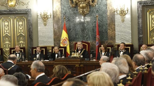 El expresidente del CGPJ y del Tribunal Supremo, Carlos Lemes, ausente en el acto de apertura de tribunales