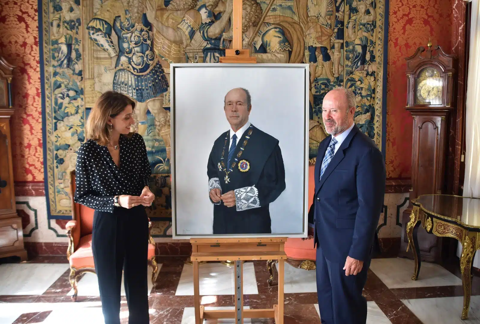 El Ministerio de Justicia coloca el retrato oficial del anterior titular, Juan Carlos Campo, como es tradición