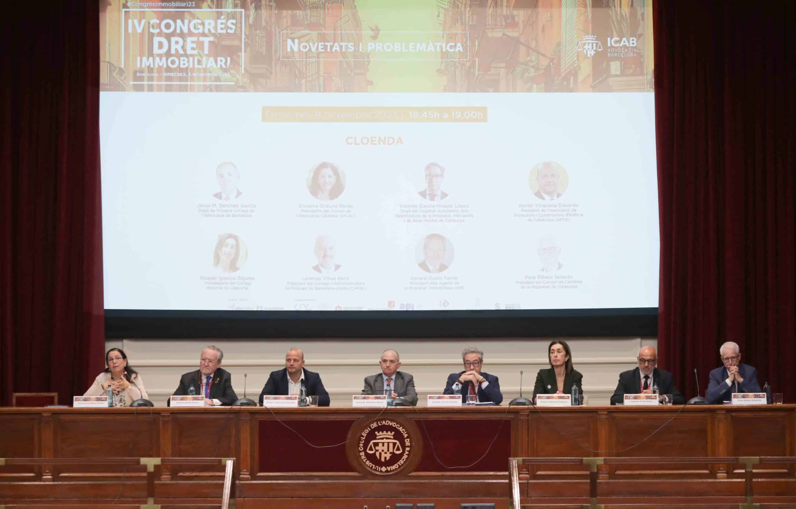 El IV Congreso Del Derecho Inmobiliario Del ICAB Constata La Creciente ...