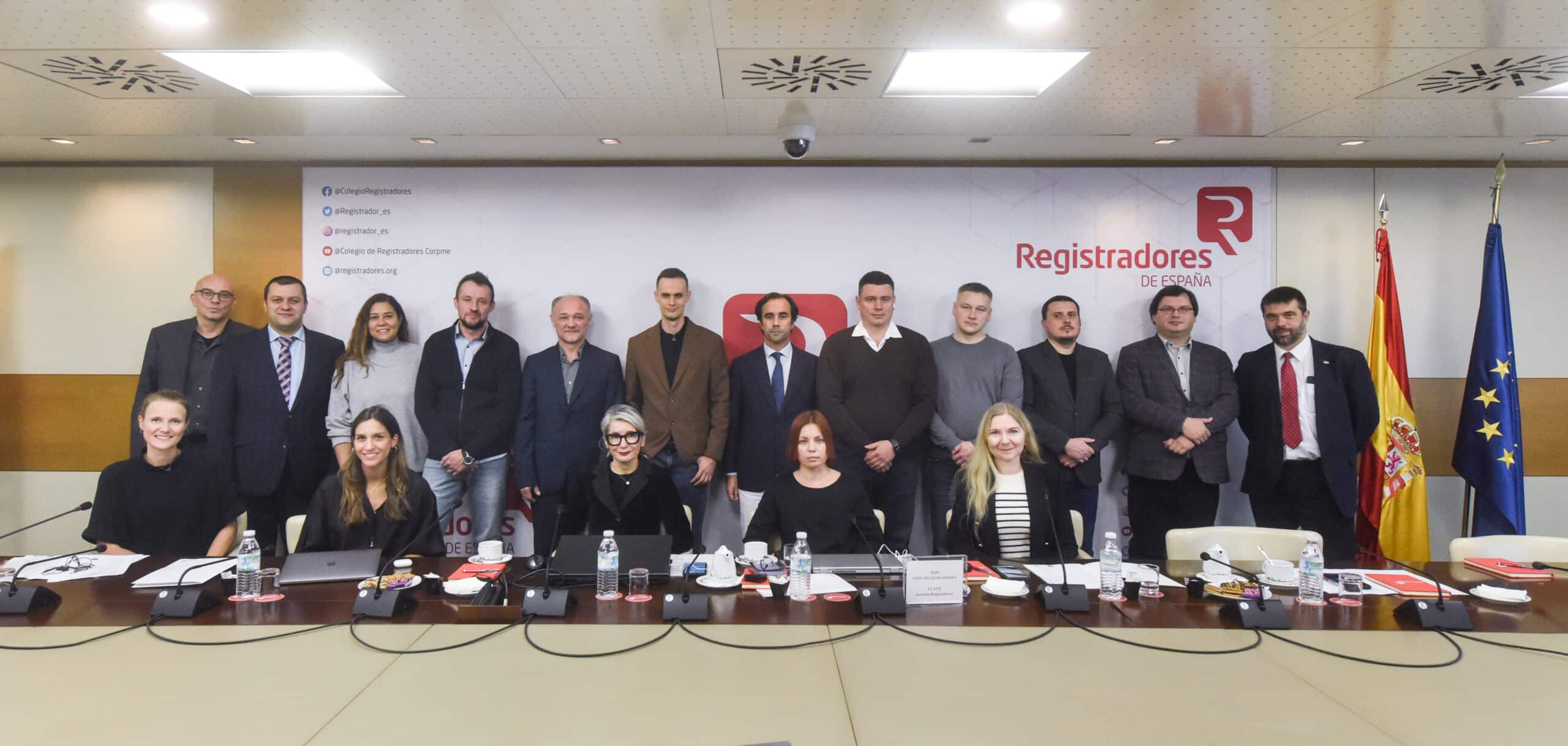 El Colegio de Registradores, lugar de una reunión Naciones Unidas–Ucrania para impulsar la reconstrucción del país