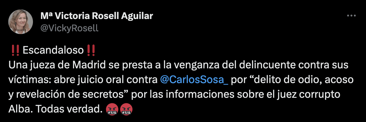 Tuit de Victoria Rosell