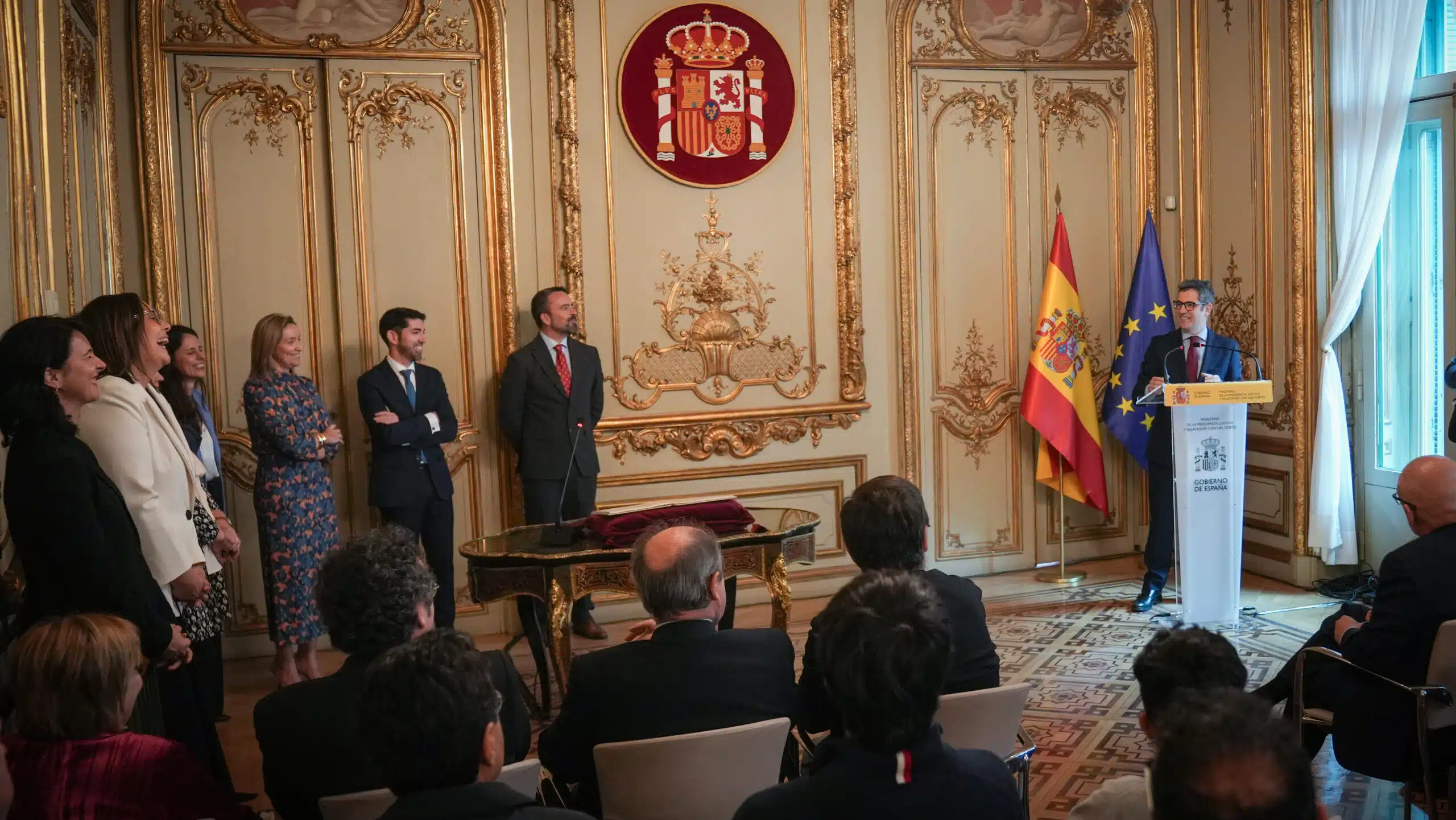 Bolaños preside, sin prensa, la toma de posesión de altos cargos del Ministerio de la Presidencia, Justicia y Relaciones con las Cortes