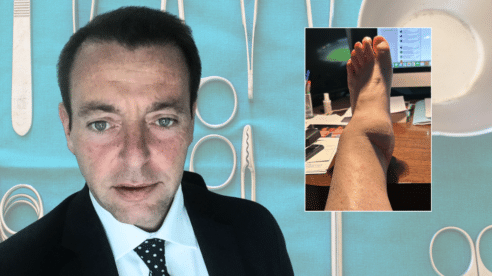 Un abogado acusa a la Clínica de Navarra de mala praxis, y el centro le deja tirado con el peroné roto y la tibia desplazada