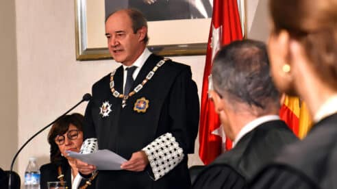 El presidente del TSJM reclama que cese «el clima de tensión» hacia el Poder Judicial y reivindica una Justicia «sin injerencias»