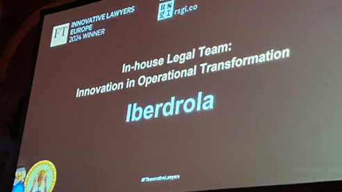 Iberdrola Legal Hub recibe en Londres el Premio «Financial Times Innovative Lawyers» en Operaciones Legales